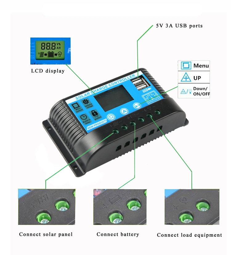 12V/24V 15A Solar Charger Controller for Street Lights