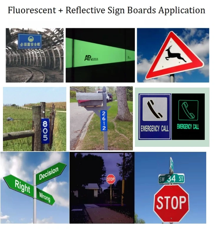 Factory Custom Wholesale Fluorescent and Reflective Traffic Road Street Sign