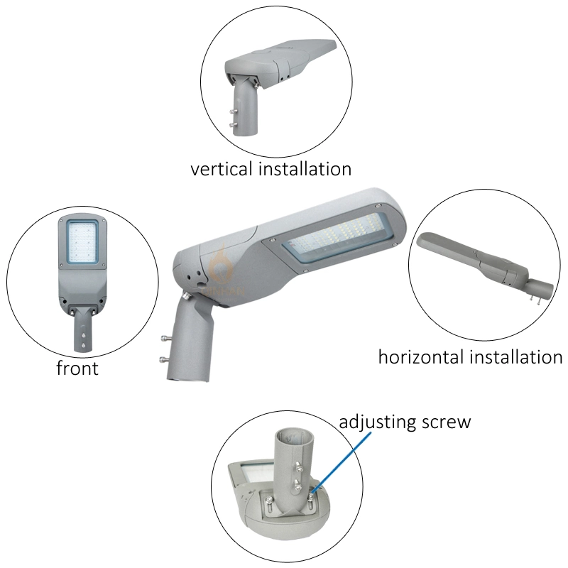 Die-Casting Aluminum Housing Adjustable Photocell Dimmable IP66 Outdoor 300W LED Street Light Fixture