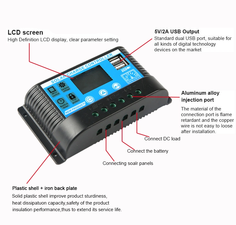 12V/24V 15A Solar Charger Controller for Street Lights