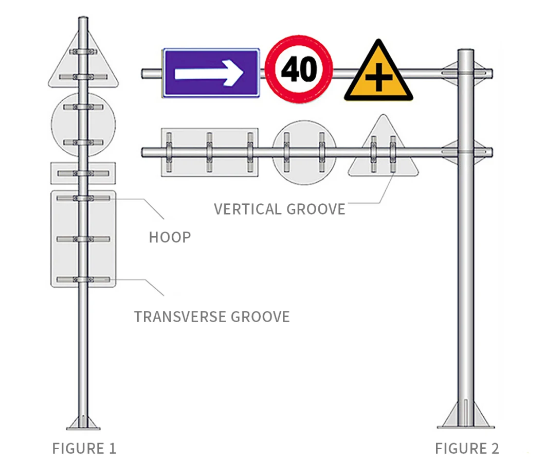 Outdoor Aluminum Reflective Road Safety Parking Sign Traffic Warning Street Safety Sign