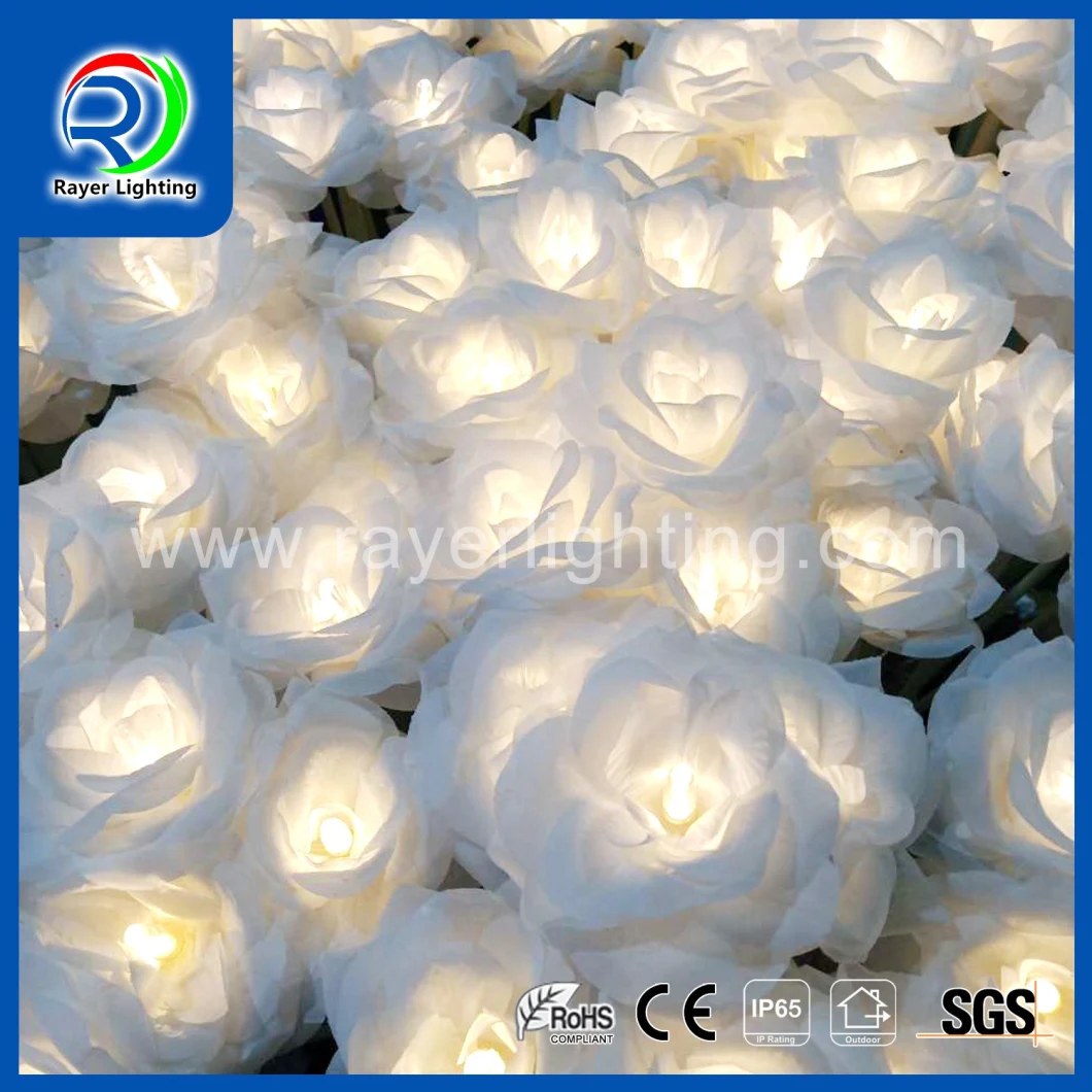 12V Flower Lawn Light Wedding Decoration Artifical Flower Light Rose Light