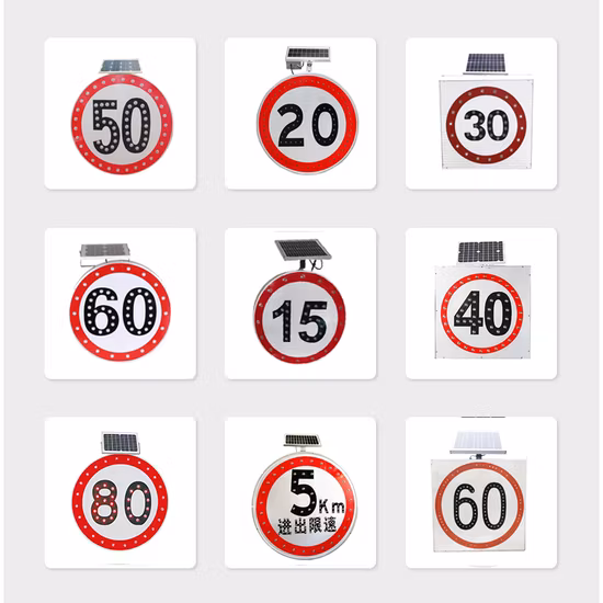 옥외용 고품질 태양열 알루미늄 교통 표지