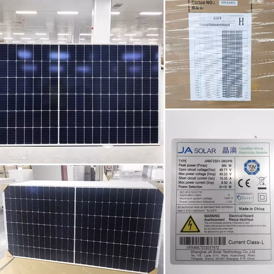 Ja Solarpanel 540W 545W 550W 555W MBB 모노 퍼크 태양광 모듈 Jam72s30 530–550mr